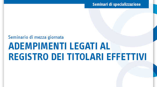 Immagine Adempimenti legati al registro dei titolari effettivi| Euroconference | Euroconference